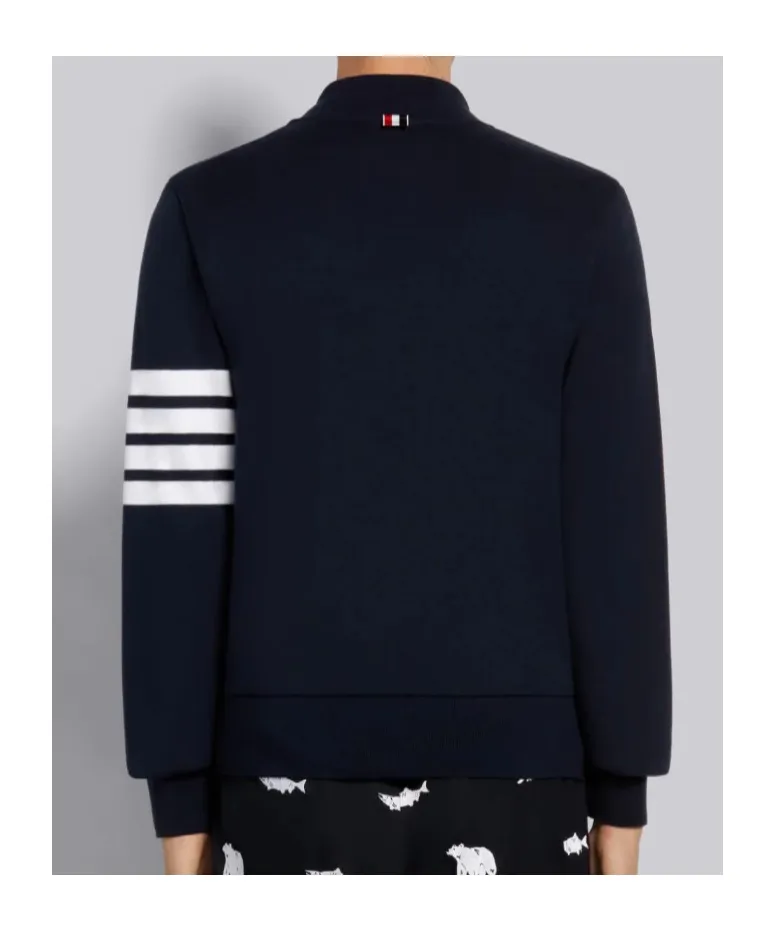 4-Bar Stripe Zip-Up Sweatshirt