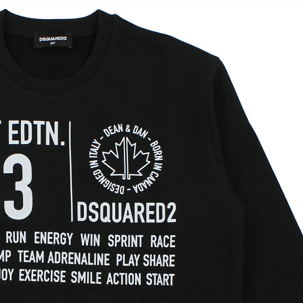 Slogan Print Crew Neck Sweatshirt