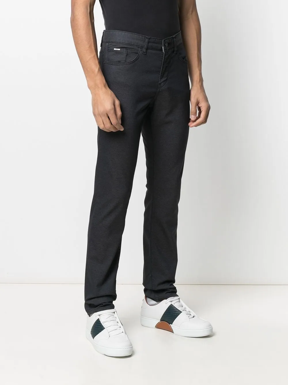 Mid-Rise Slim-Cut Jeans