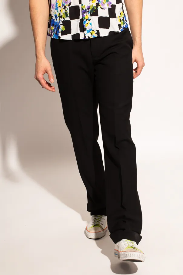Off-White Logo Tag Straight Leg Pants