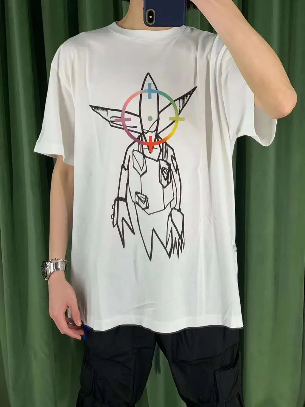 X Futura Alien Print T-Shirt