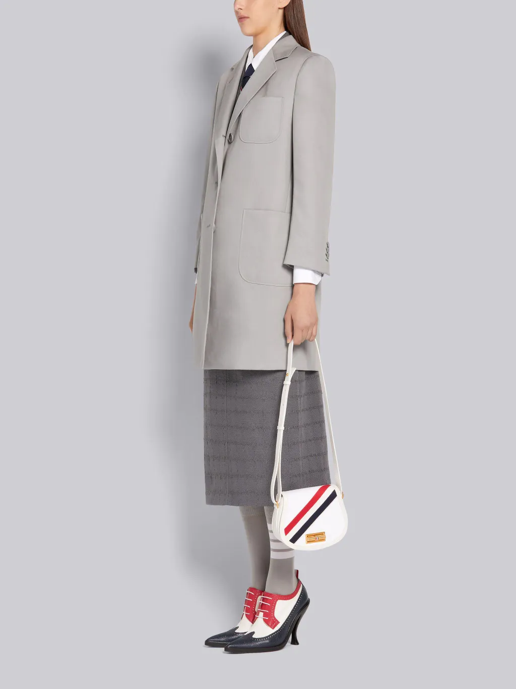 Thom Browne Diagonal Stripe Small Shoulder Bag