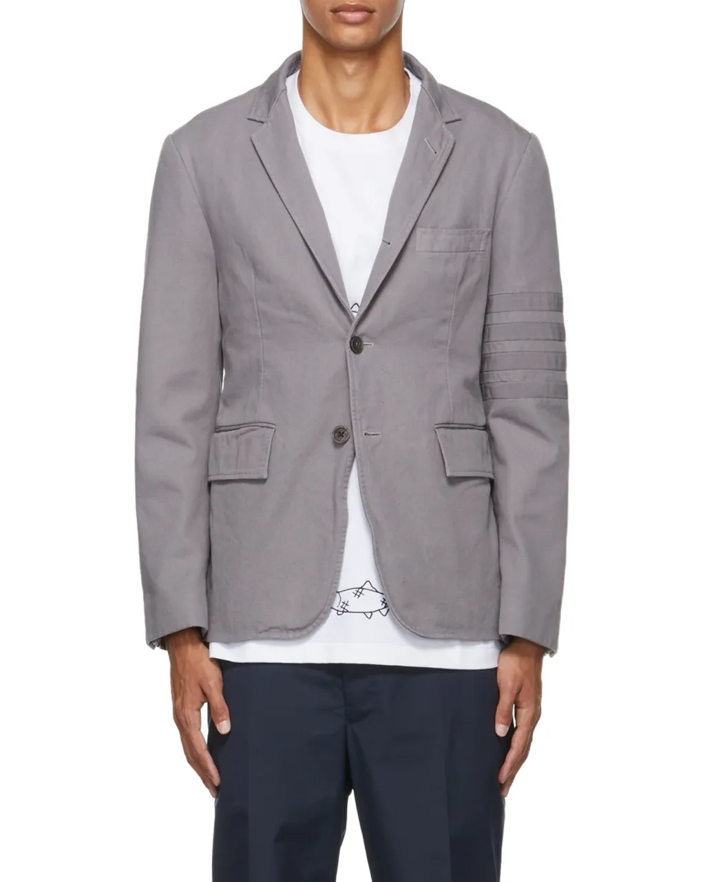 4-Bar Single-Breasted Blazer