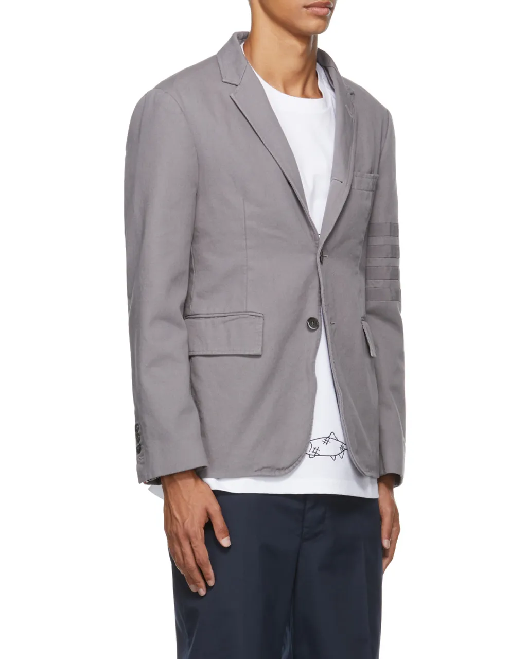 4-Bar Single-Breasted Blazer