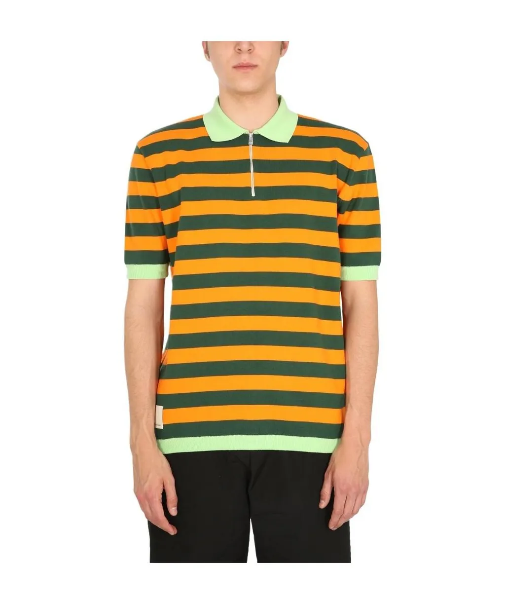 Sunnei Stripped Knitted Polo Shirt