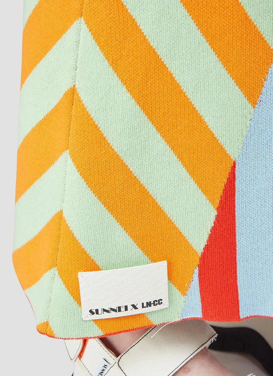 Patchwork Knit Skirt