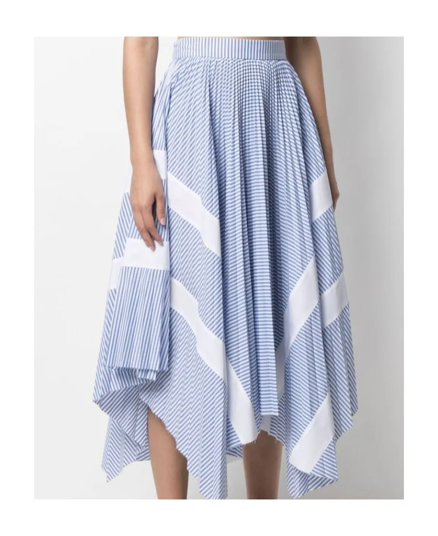 Pinstriped Asymmetric Skirt