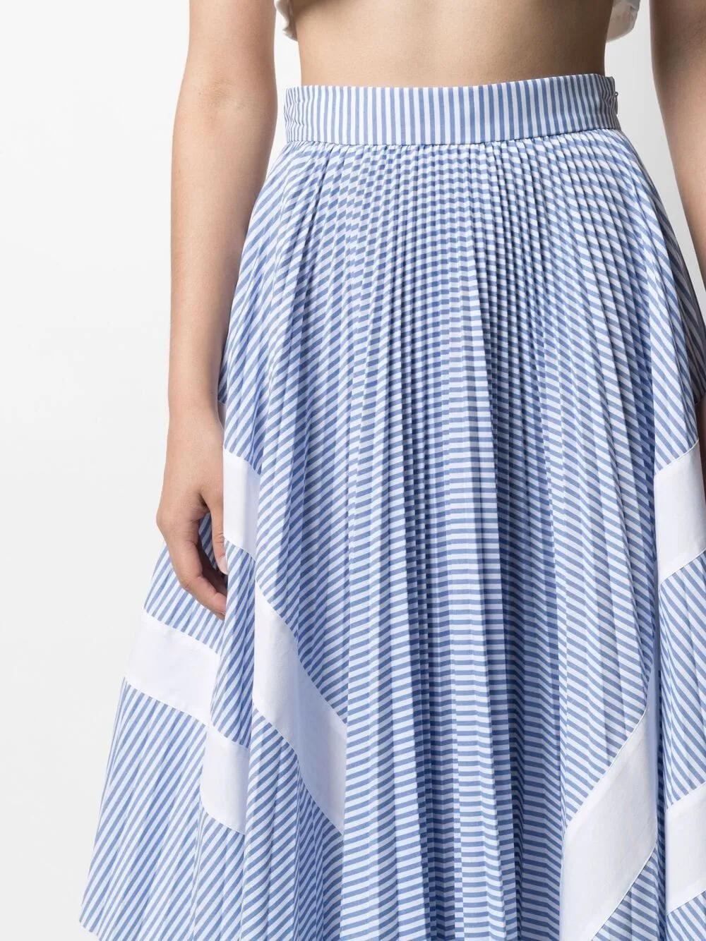 Pinstriped Asymmetric Skirt