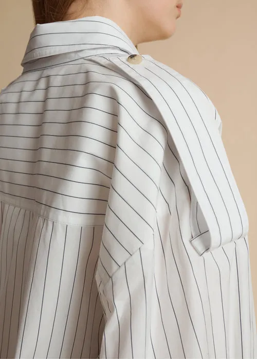 Khaite The Tamal Striped Button-Up Shirt