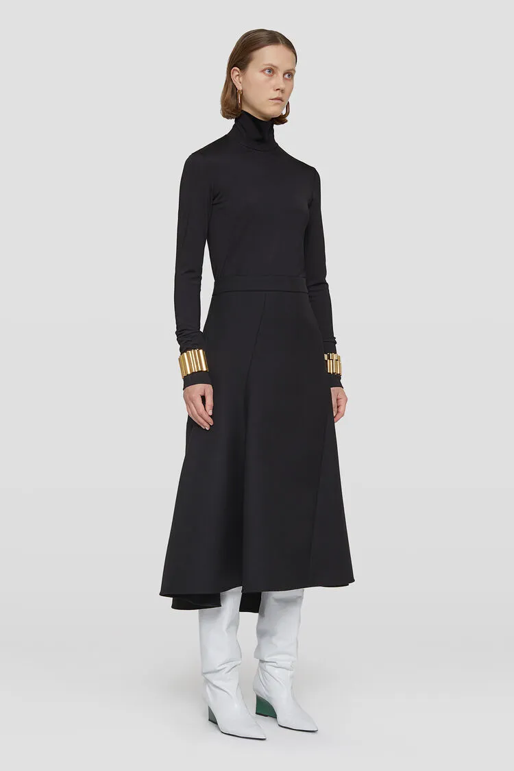High-Neck Satin Top