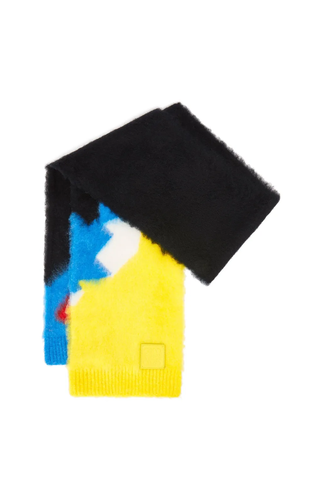 Colour-Block Knitted Scarf