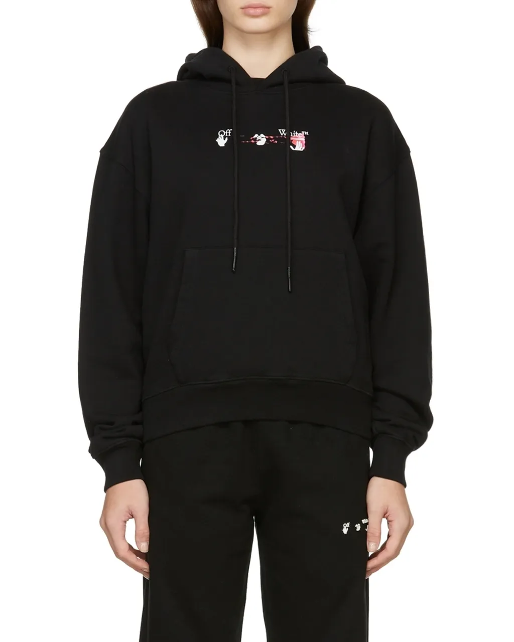 Acrylic Arrow Drawstring Hoodie