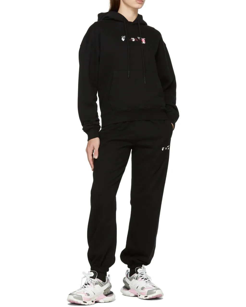 Acrylic Arrow Drawstring Hoodie