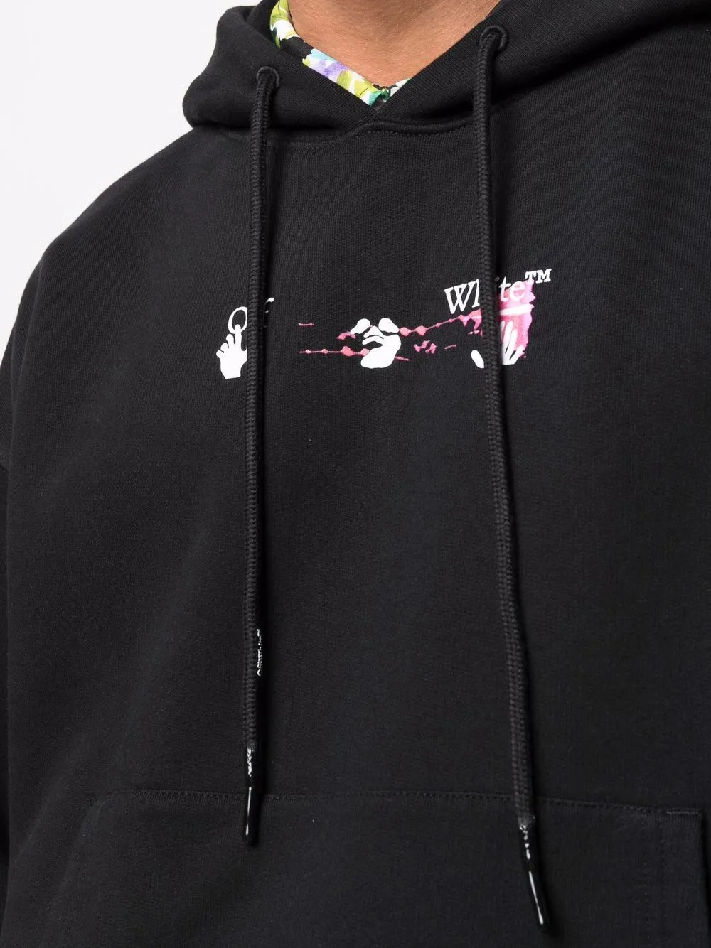 Acrylic Arrow Drawstring Hoodie