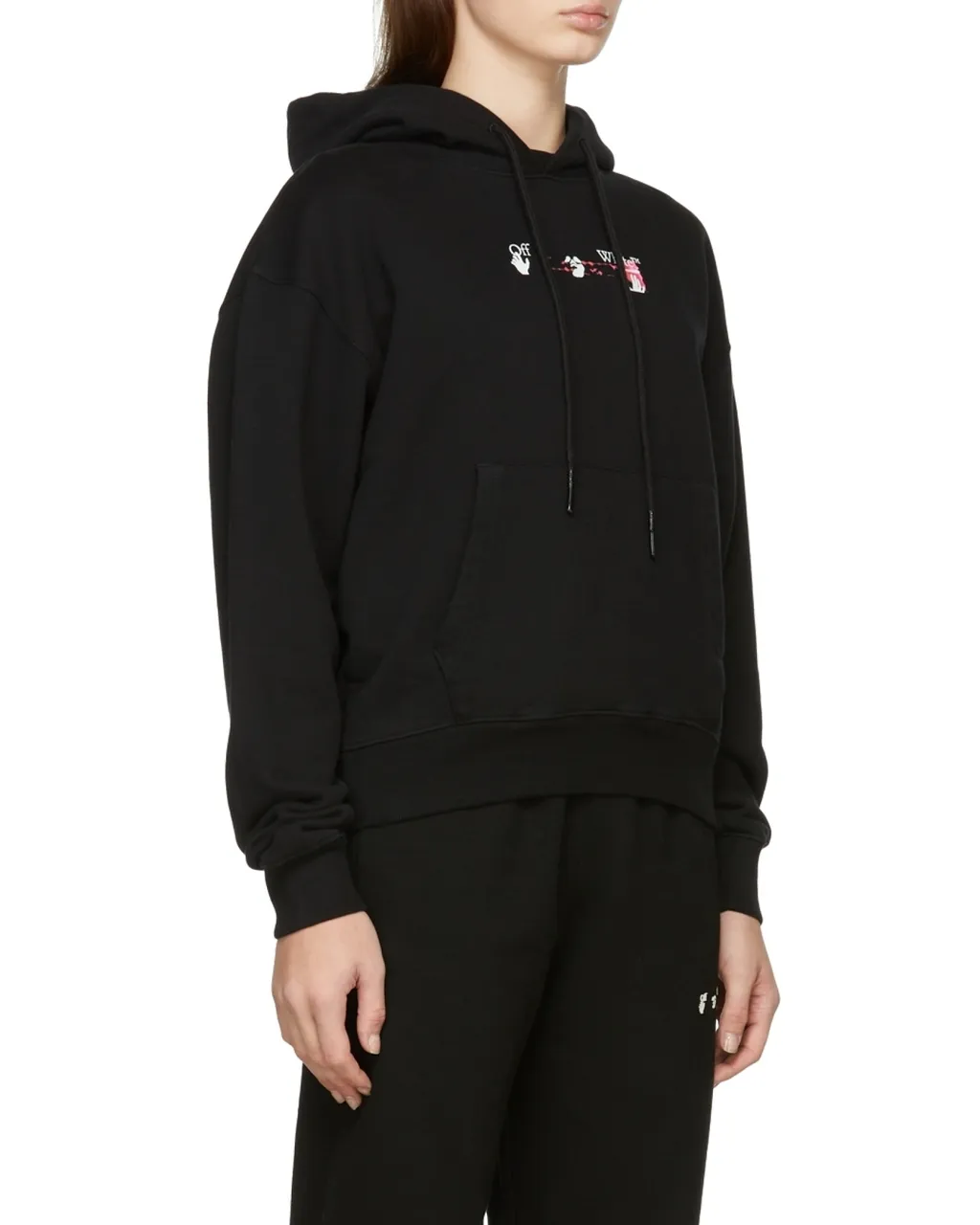 Acrylic Arrow Drawstring Hoodie