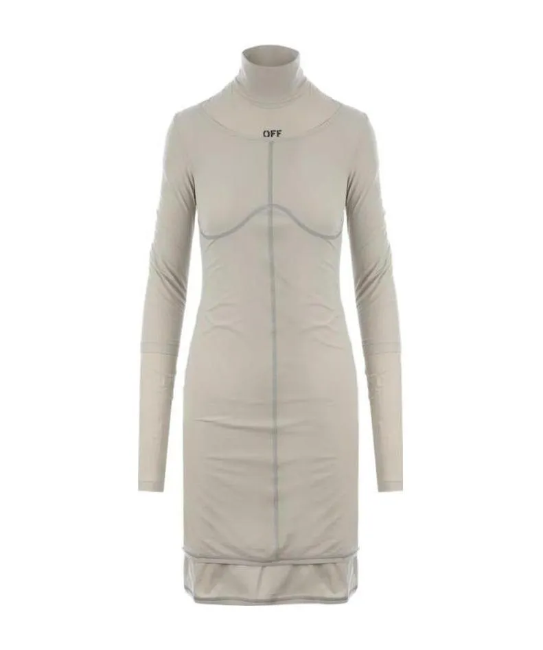 Off-White Jersey Bodycon Dress