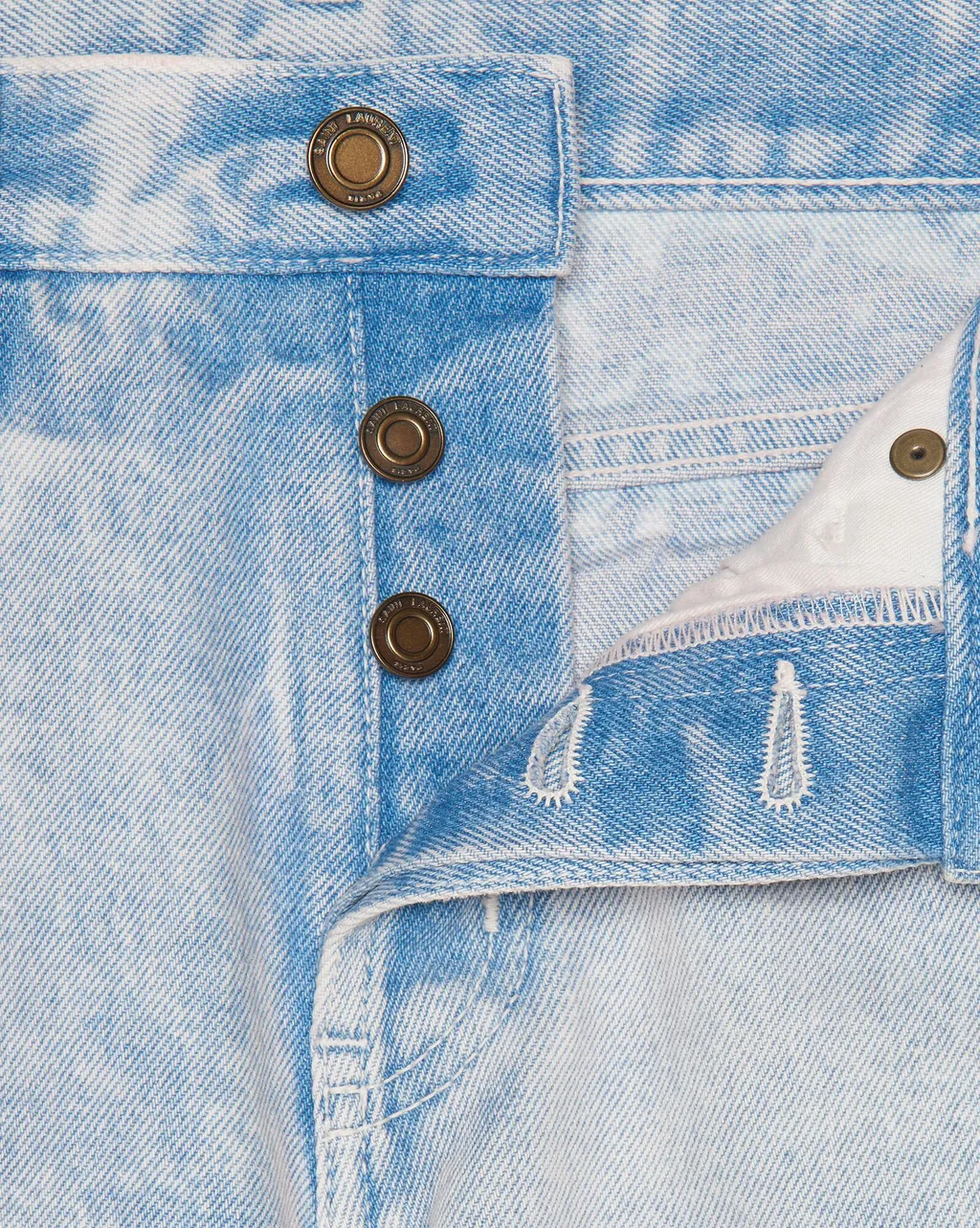 Saint Laurent Button Detailed Low Waist Jeans