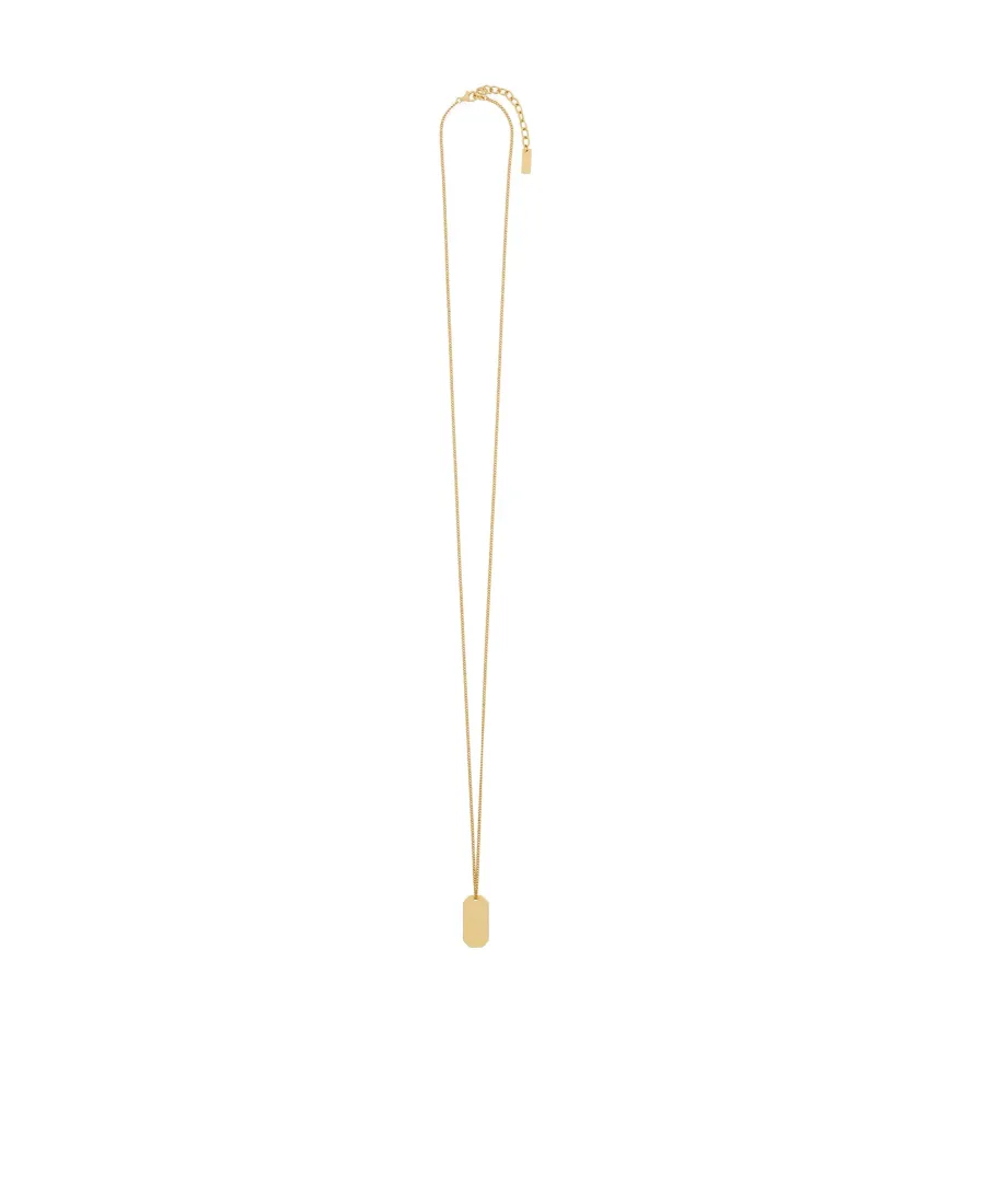 Engraved Tag Pendant Necklace