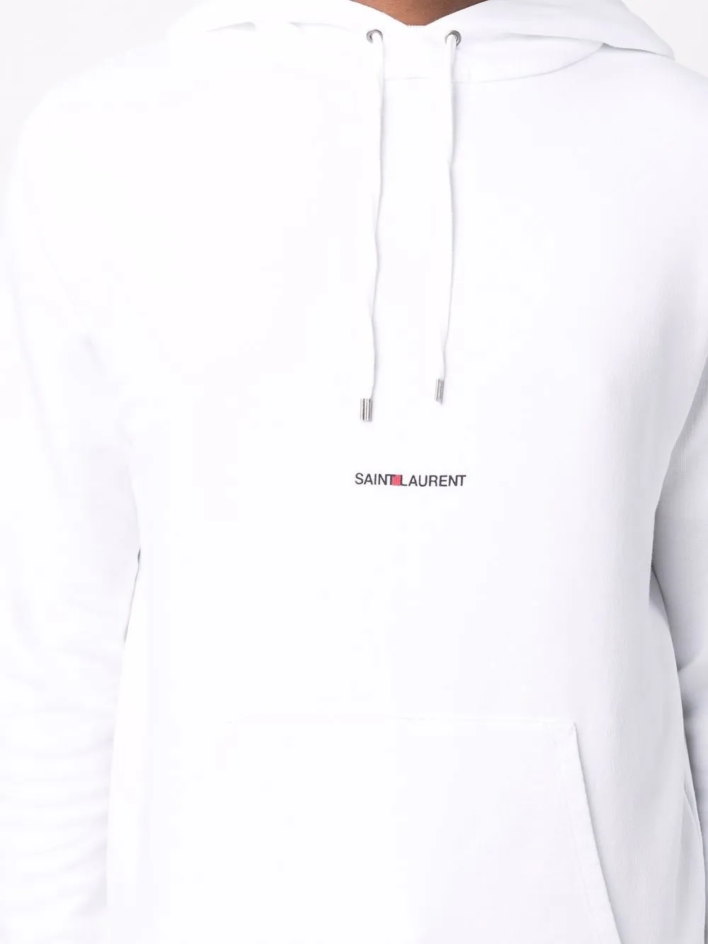 Saint Laurent Logo Printed Drawstring Hoodie