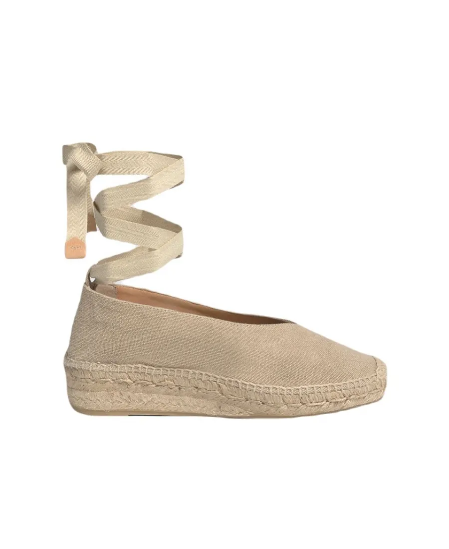 Ankle-Strap Almond-Toe Espadrilles