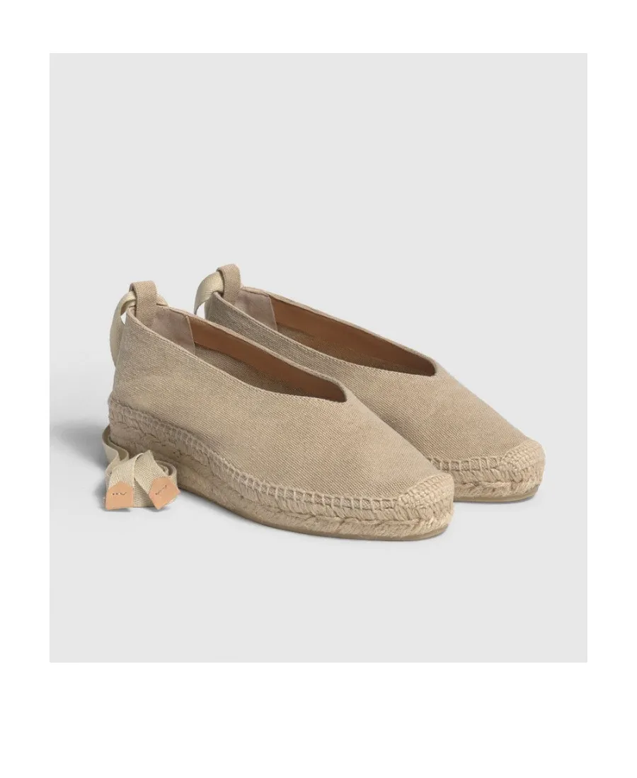 Ankle-Strap Almond-Toe Espadrilles