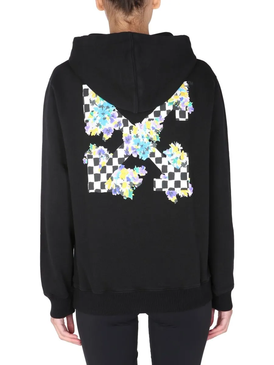 Check Arrows Hooded Sweatshirt
