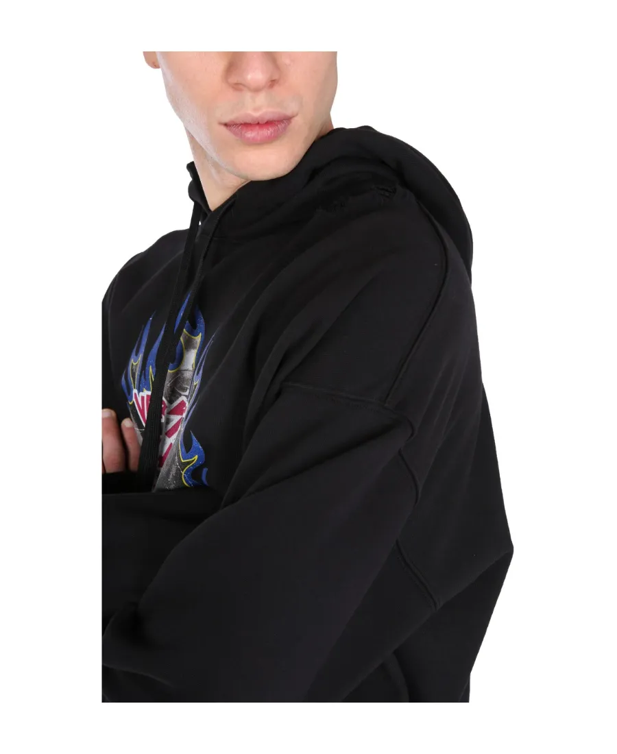 Versace Jeans Couture Logo Printed Drawstring Hoodie