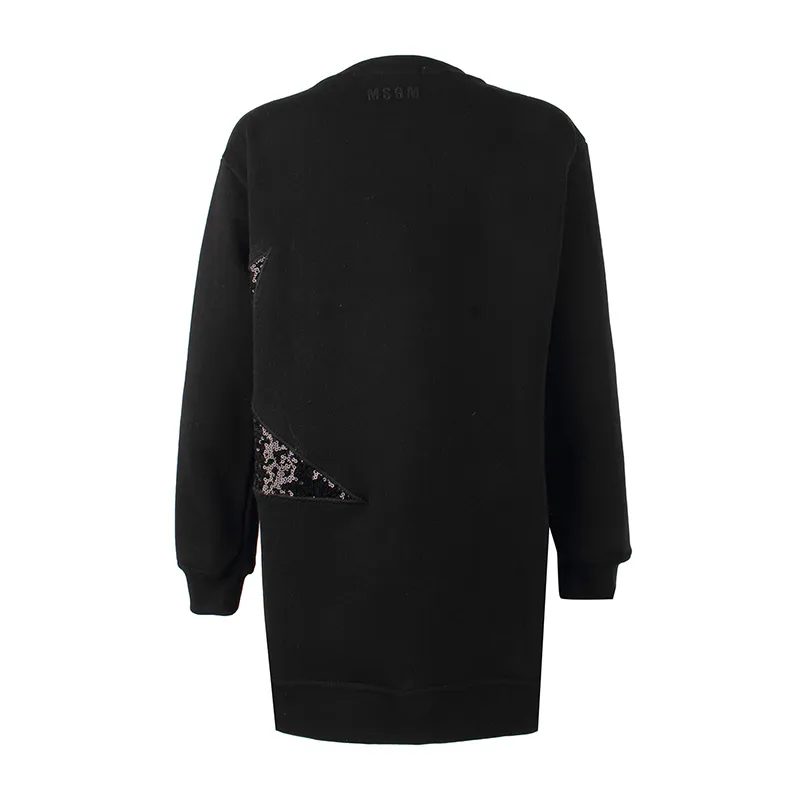 Long-Sleeved Patterned Sweatshirt