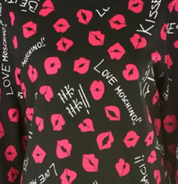 Logo Lipstick Pattern Dress