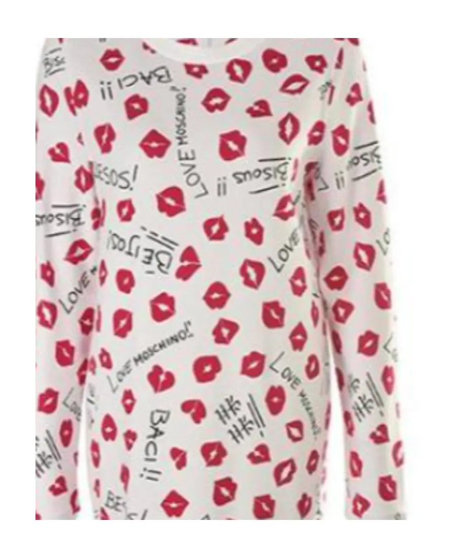 Logo Lipstick Pattern Dress