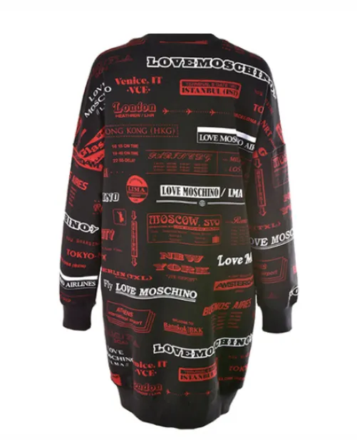 Fashion Alphabet Pattern Printed Dress