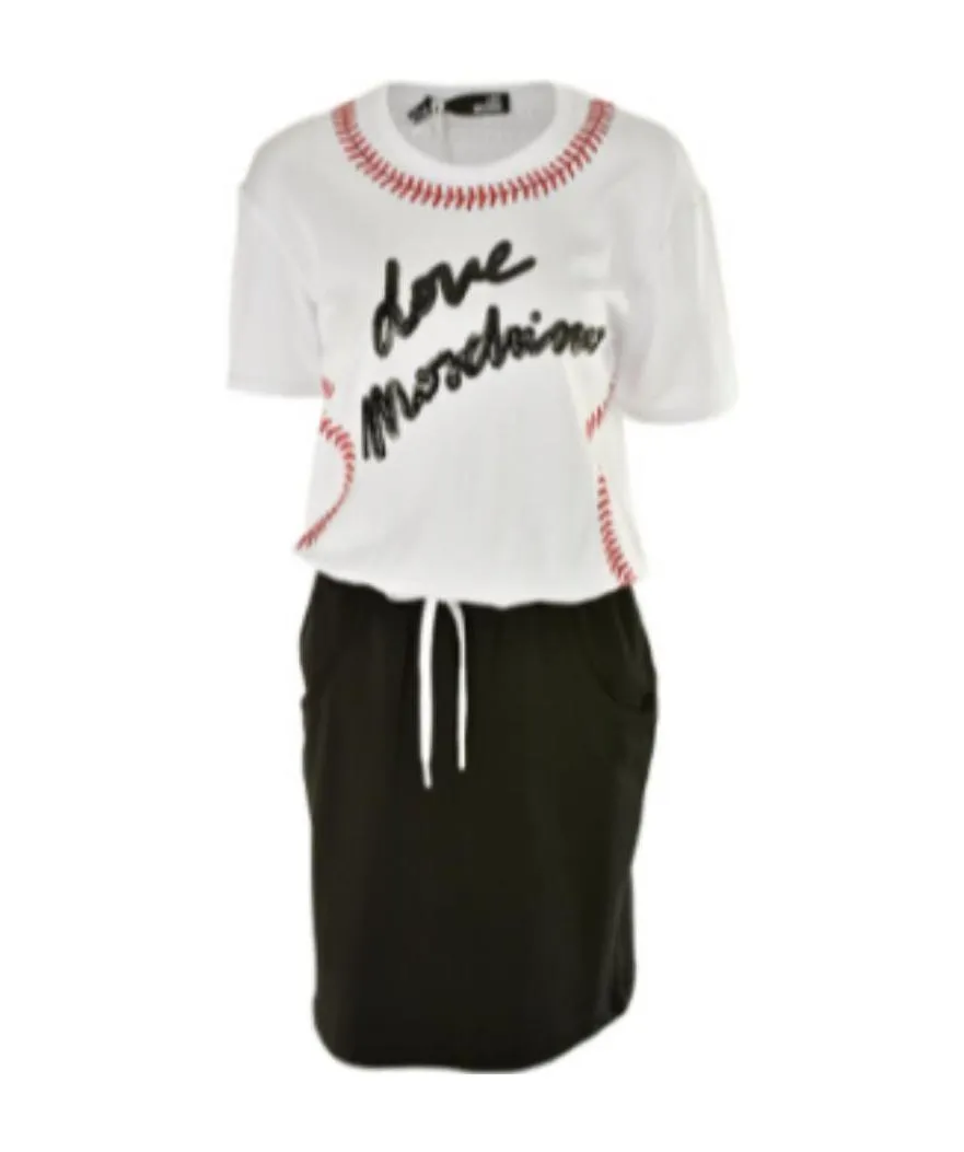 Sequined Logo Lanyard Dress