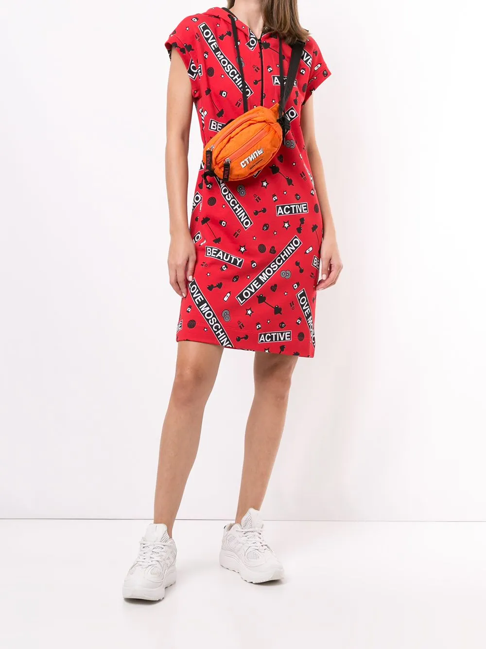 Classic Printed Hooded Dress