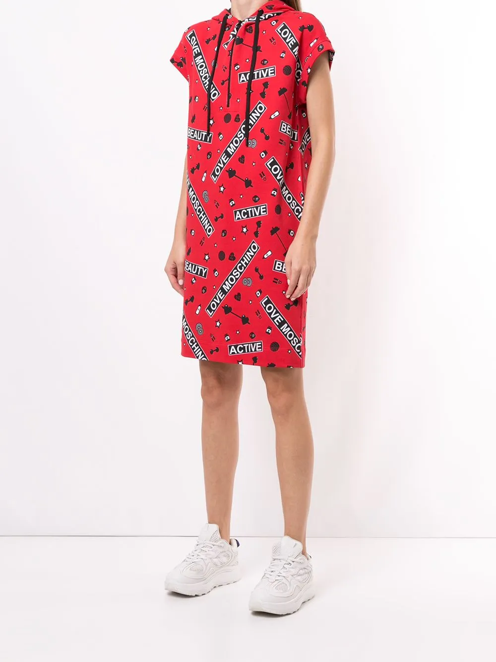 Classic Printed Hooded Dress