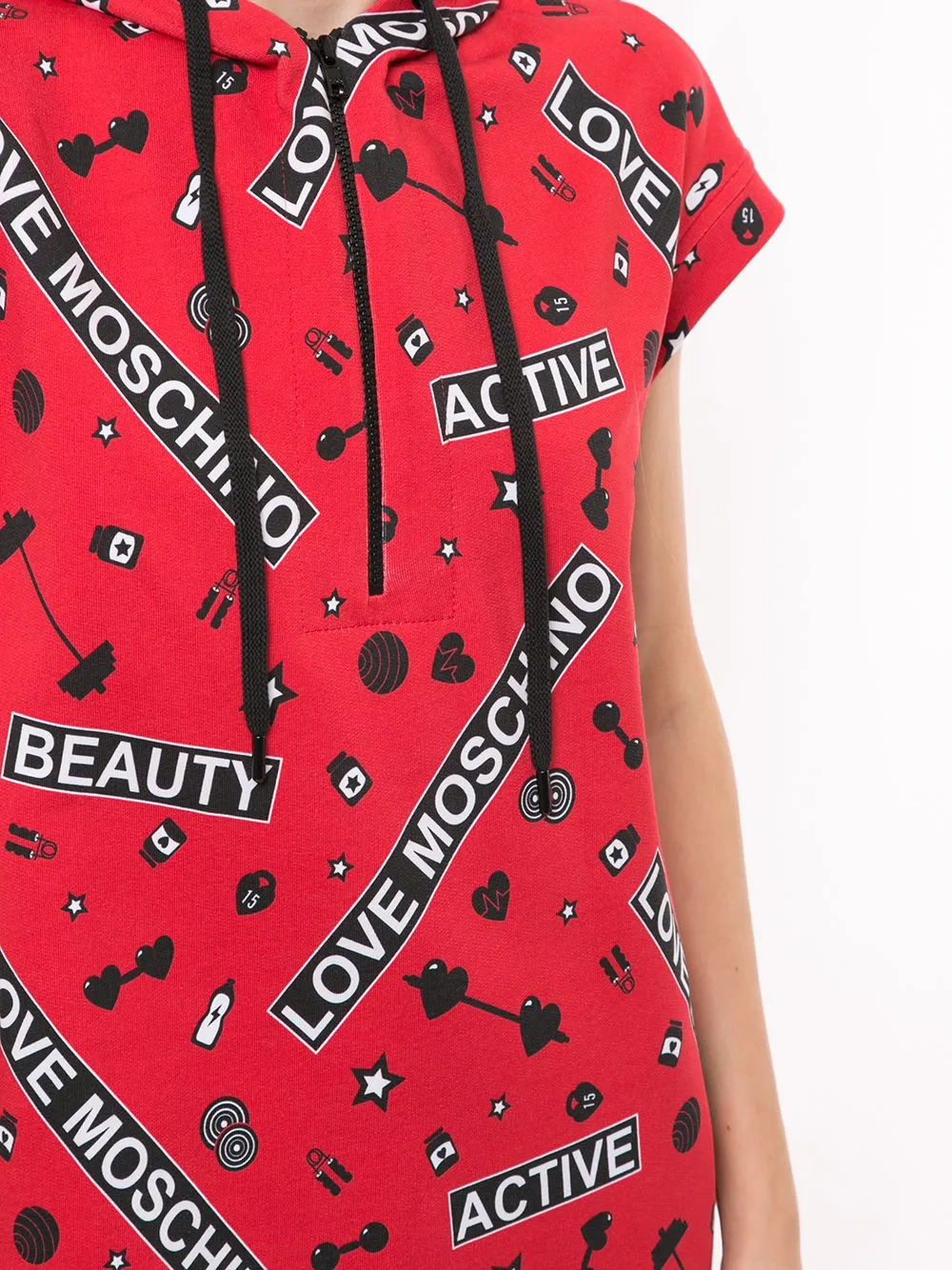 Classic Printed Hooded Dress