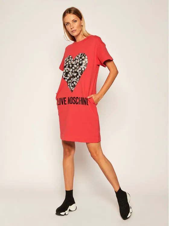 Logo Love Printed T-Shirt Dress
