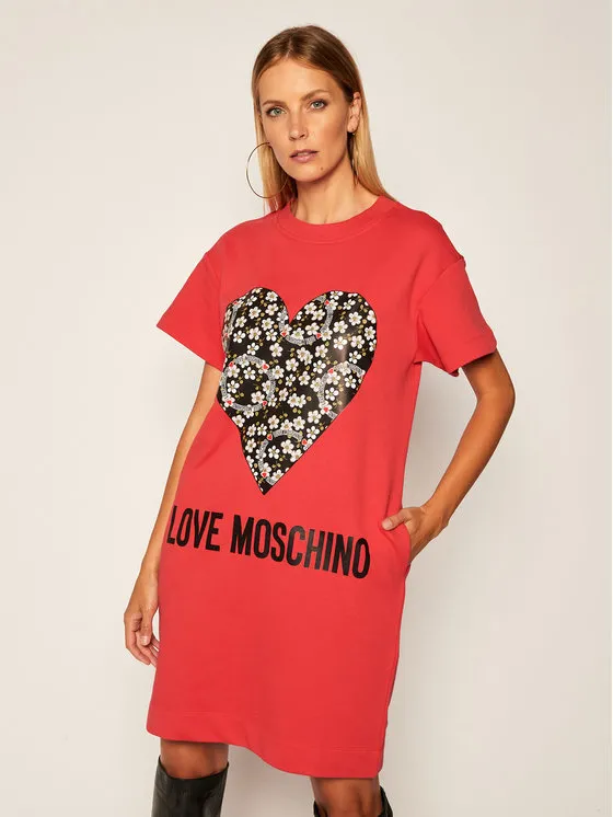 Logo Love Printed T-Shirt Dress