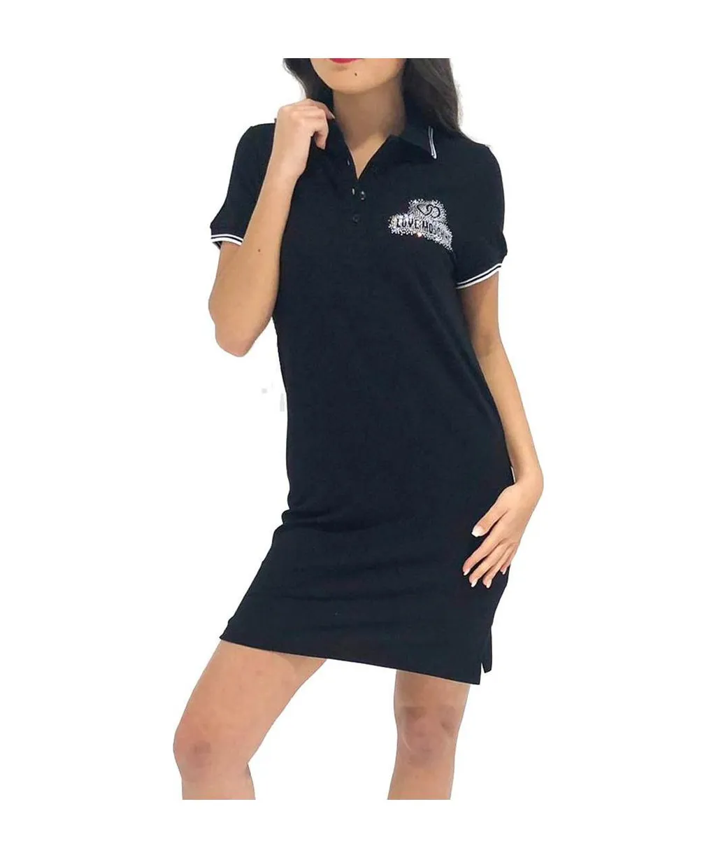 Polo Collar Short-Sleeved Dress
