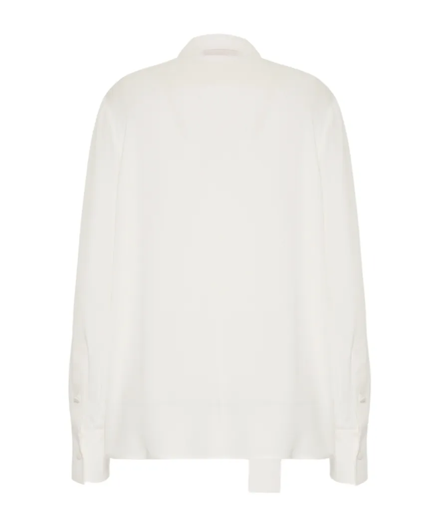 Valentino	Pussy-Bow Long-Sleeved Shirt