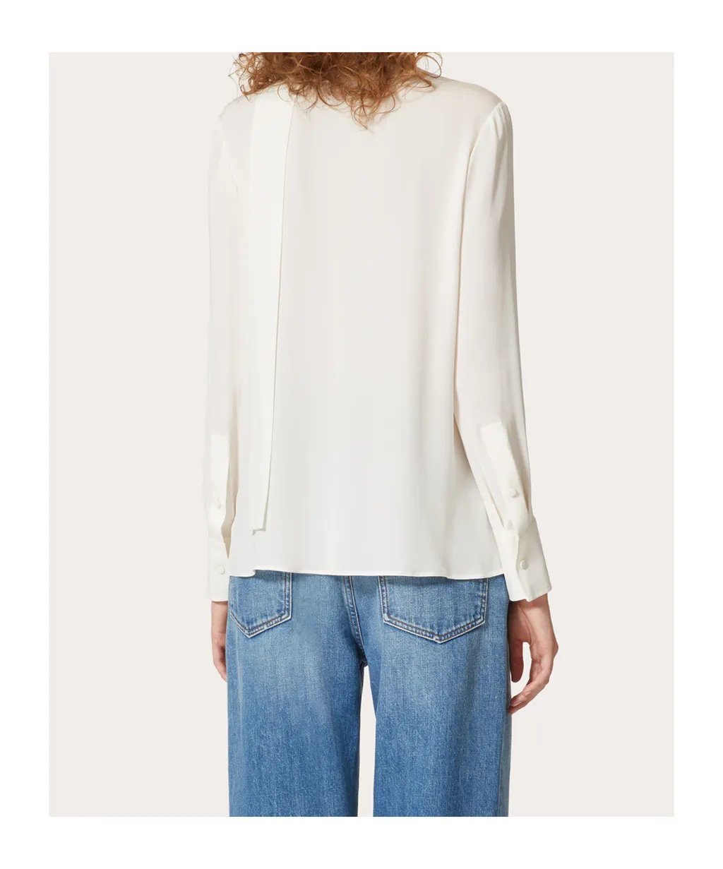 Valentino	Pussy-Bow Long-Sleeved Shirt