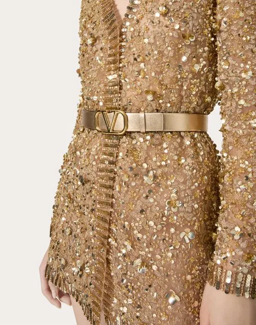Valentino Vlogo Signature Buckled Reversible Belt