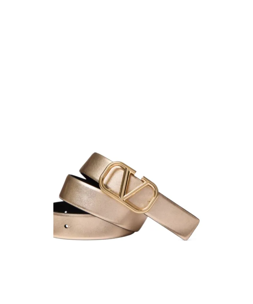 Valentino Vlogo Signature Buckled Reversible Belt