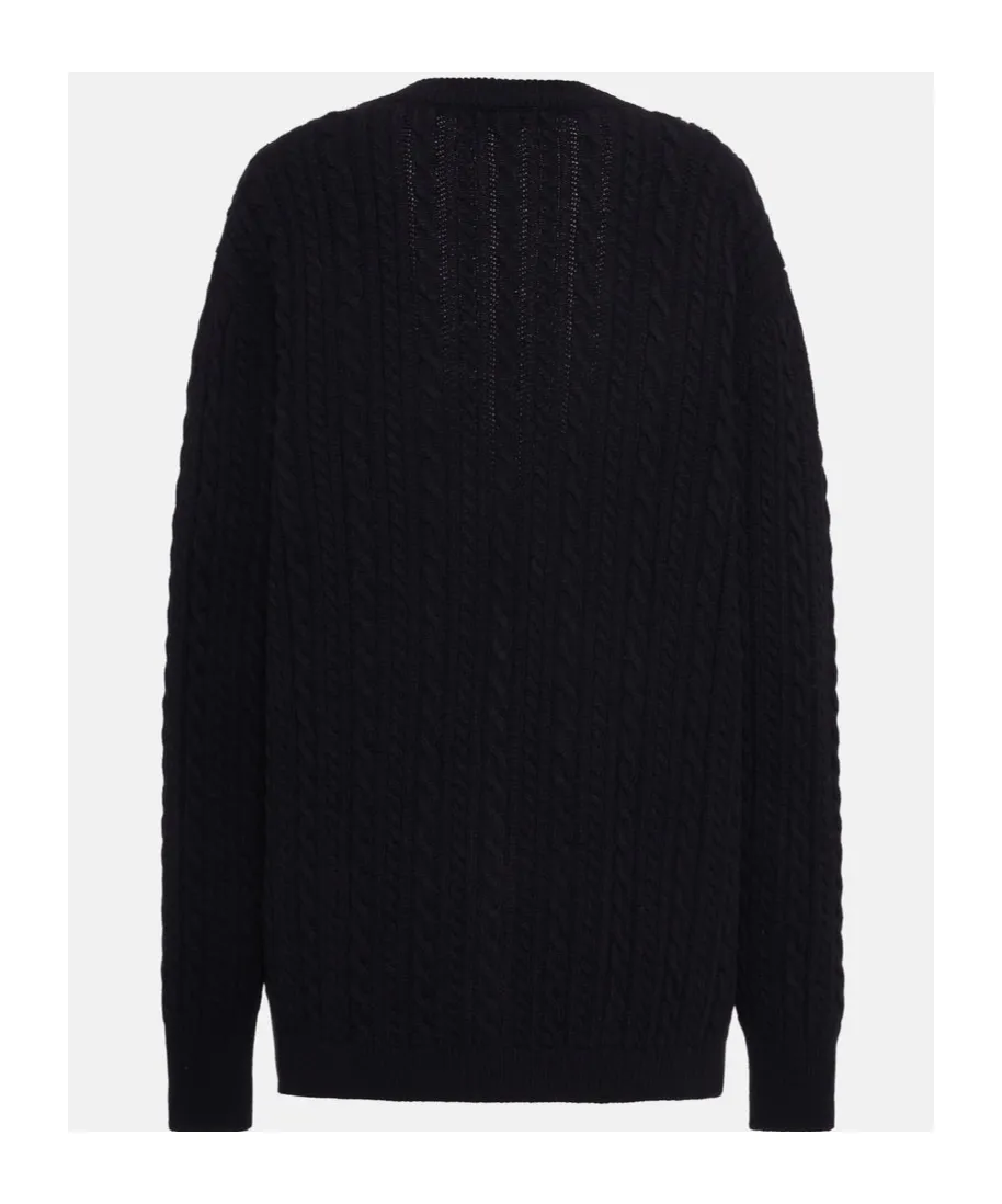 Alessandra Rich Jwl Buttoned Oversized Knitted Cardigan