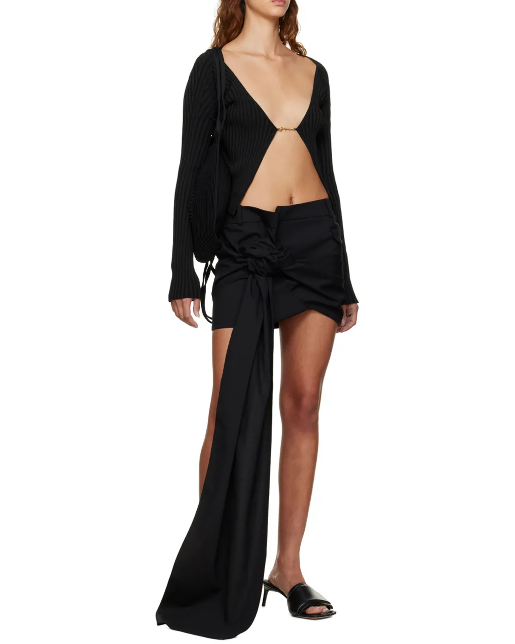 Jacquemus Logo Plaque Long-Sleeved Cardigan