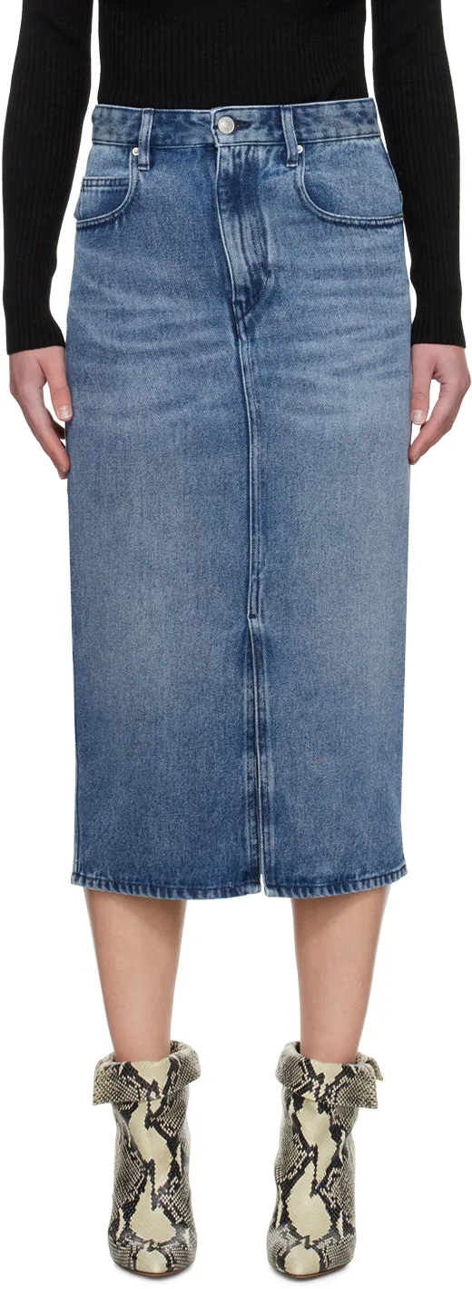 Isabel Marant High-Waist Front Slit Skirt