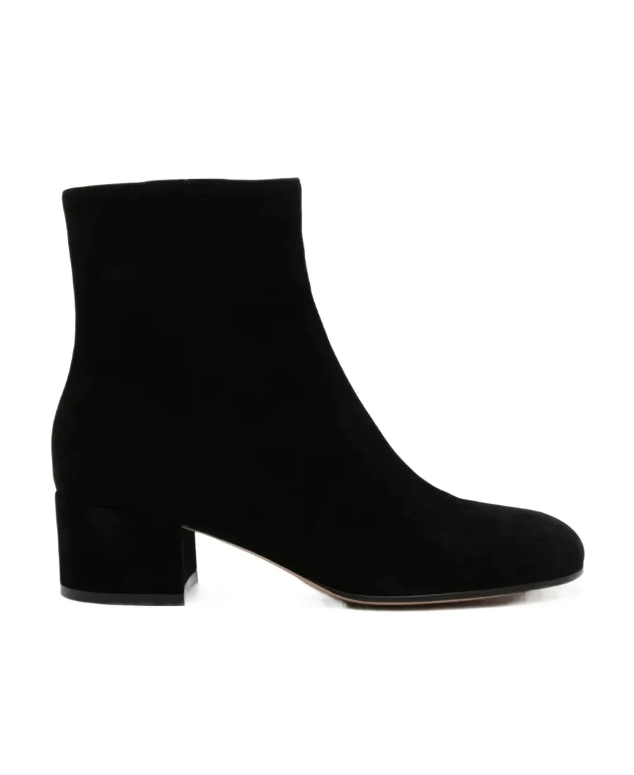 Gianvito Rossi Joelle Round Toe Block Heel Ankle Boots