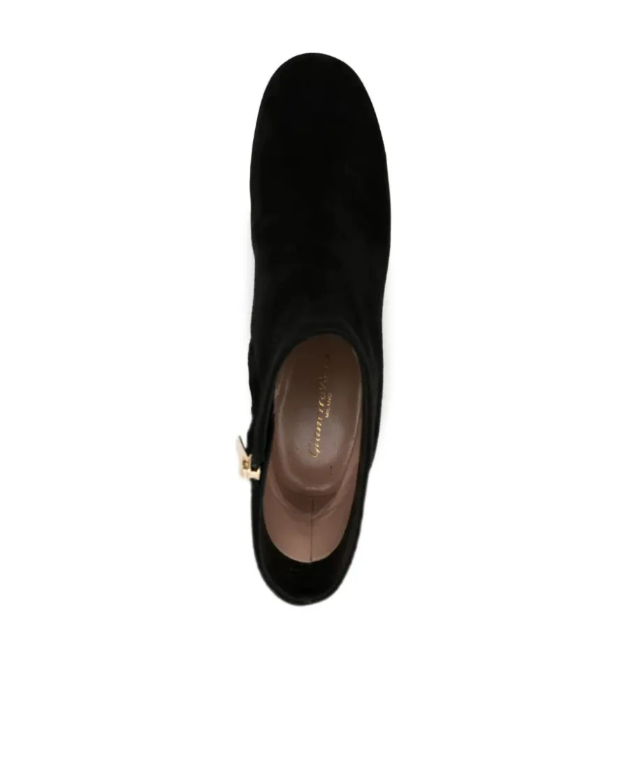Gianvito Rossi Joelle Round Toe Block Heel Ankle Boots