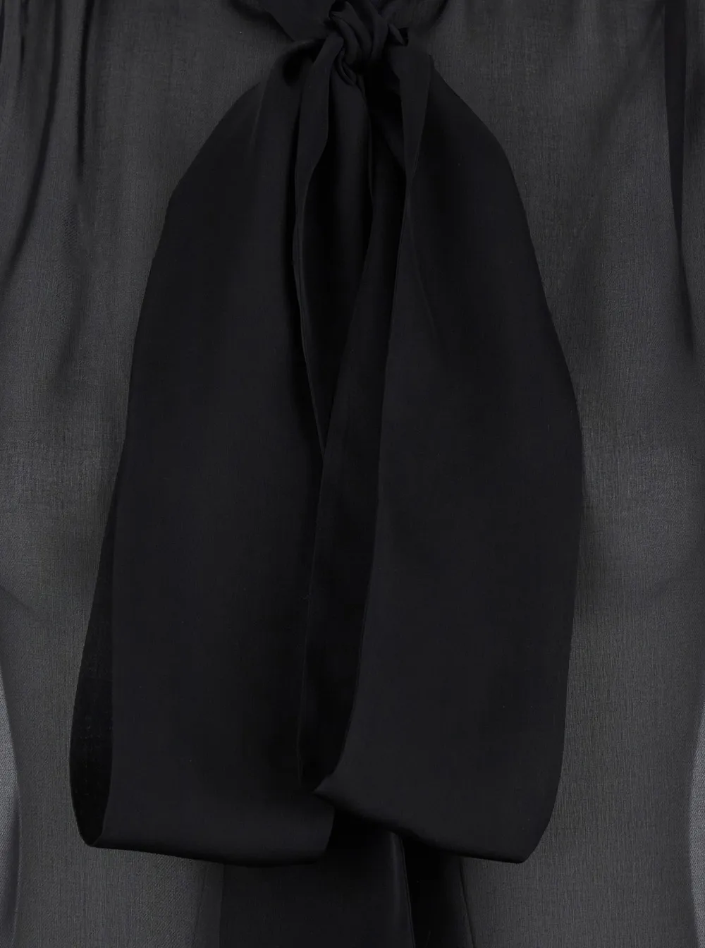Saint Laurent Pussy-Bow Long-Sleeved Top