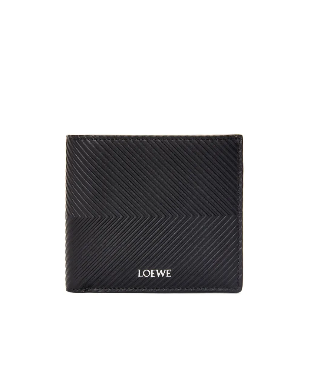 Bifold Wallet In Textured Classic Calfskin