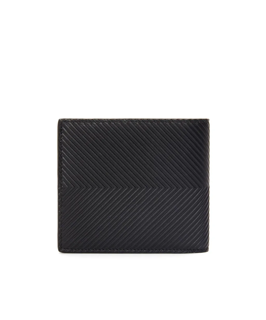 Bifold Wallet In Textured Classic Calfskin